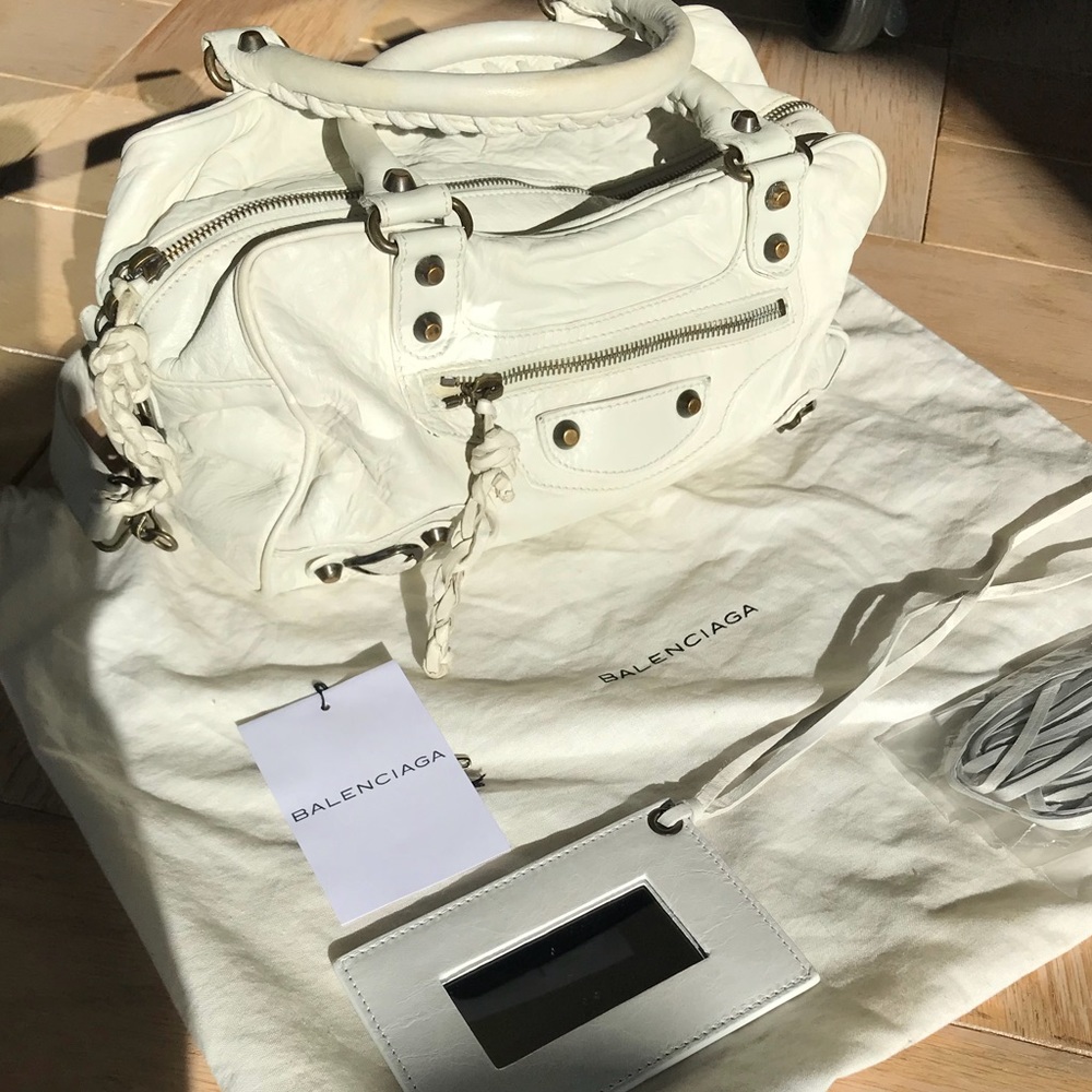Original Balenciaga “Box” Bag in Summery White